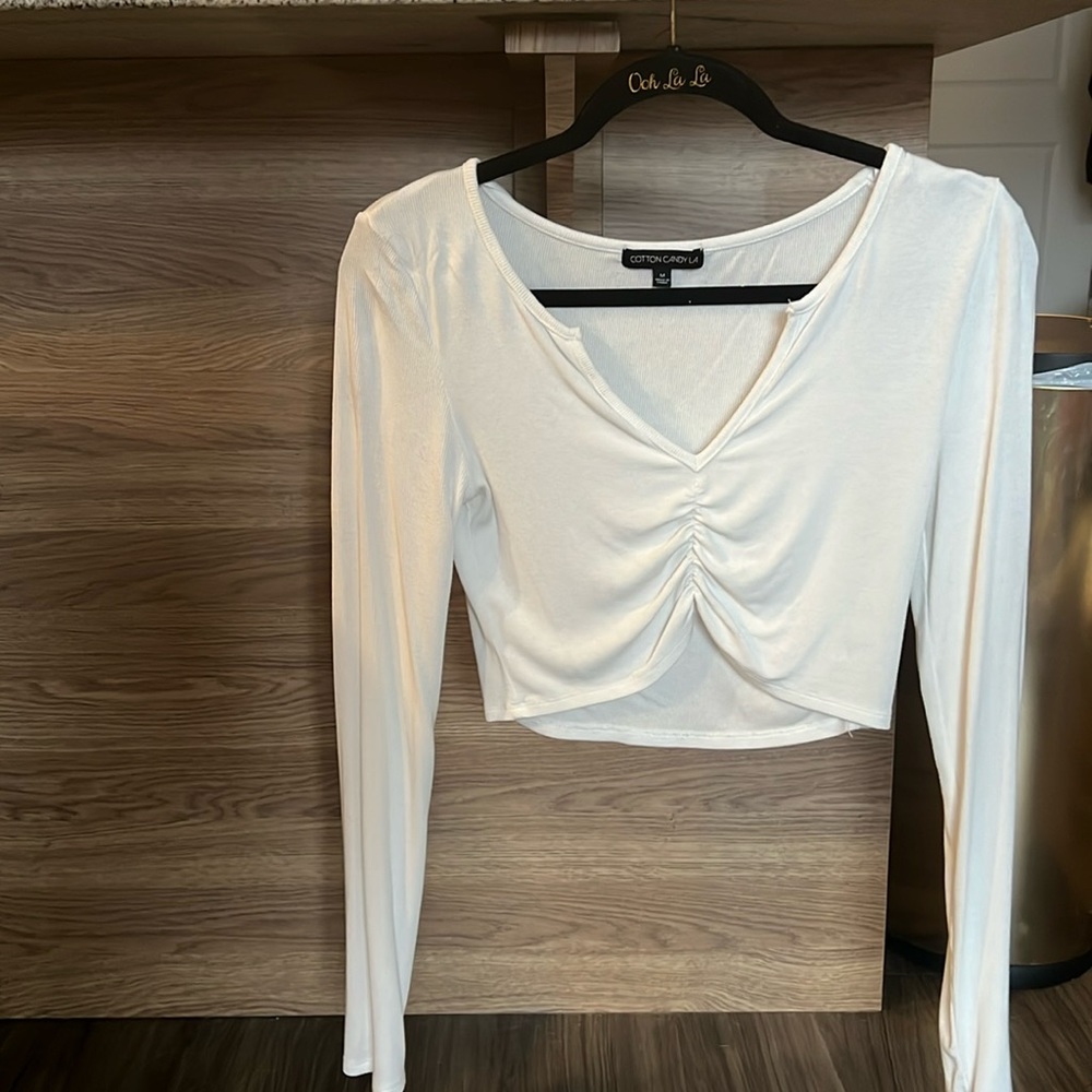 White crop top